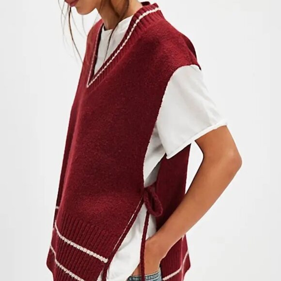 NWOT Free People All Star Stripe Poncho - Picture 3 of 4